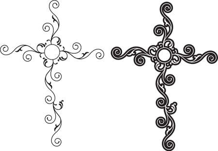 Christian Cross Design Vector Artのイラスト素材