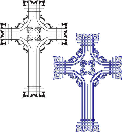 Christian Cross Design Vector Artのイラスト素材