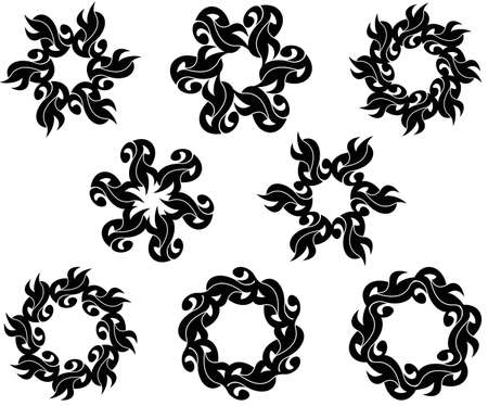 Tattoo Sun, Flame Tribal Design Vector Artのイラスト素材