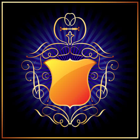 Shield Ornamental Design Vector Artのイラスト素材