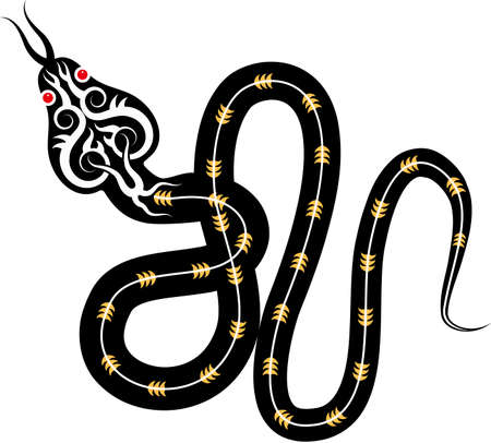 Tattoo Snake Design Vector Art