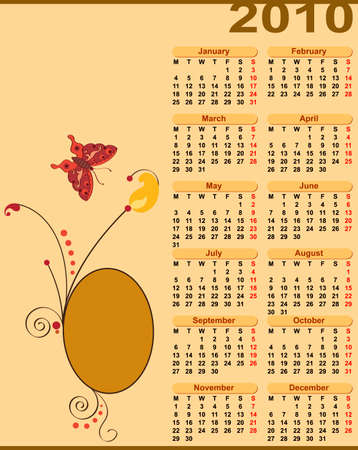 Calendar Design 2010 Vector Artのイラスト素材