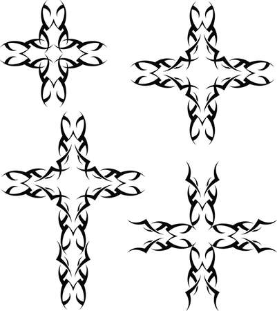 Christian Cross Design Vector Artのイラスト素材