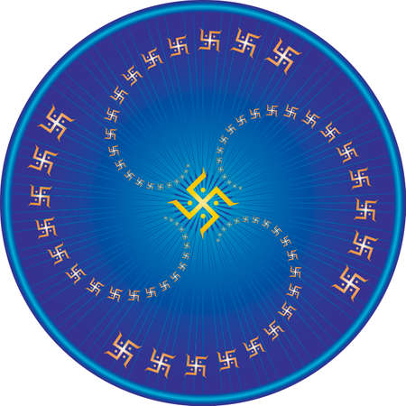 Aum (Om) The Holy Motif Vector Artのイラスト素材