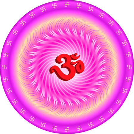 Aum (Om) The Holy Motif Vector Artのイラスト素材