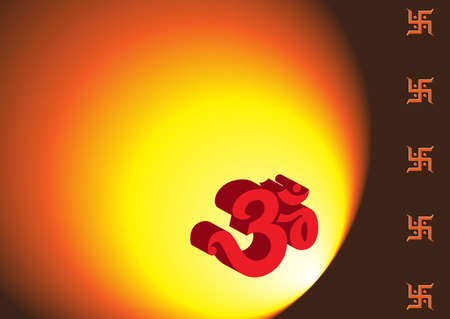 Aum (Om) The Holy Motif Vector Artのイラスト素材