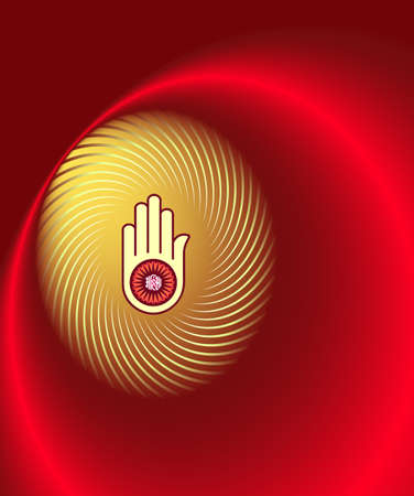 Jain Emblem, Flag, Swastica Vector Artのイラスト素材