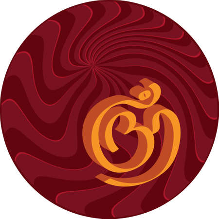 Aum (Om) The Holy Motif Vector Artのイラスト素材