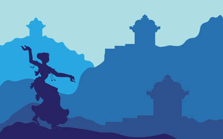 Shadow Art, Dancers Vector Artのイラスト素材