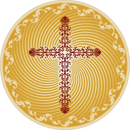 Christian Cross Design Vector Artのイラスト素材