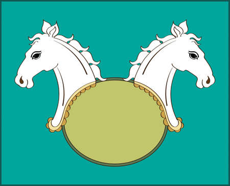 Horse Banner With Copy Space Vector Artのイラスト素材