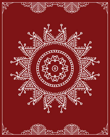 Folk, Tribal Design, Motif, Wall Painting Vector Artのイラスト素材