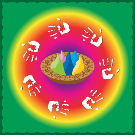 Holi The Festival Of Colours Vector Artのイラスト素材