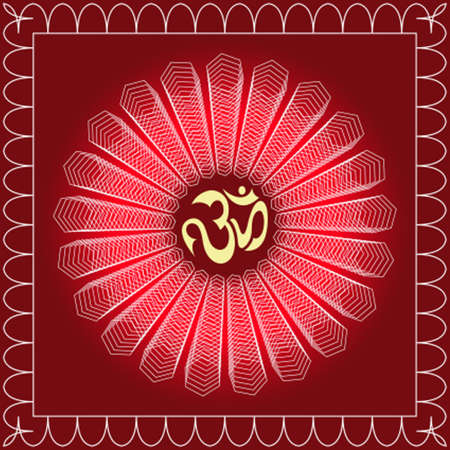 Aum (Om) The Holy Motif Vector Artのイラスト素材