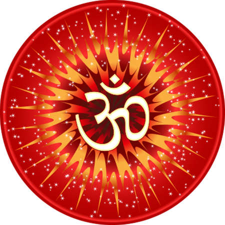 Aum (Om) The Holy Motif Vector Artのイラスト素材