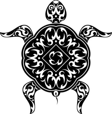Tattoo Turtle Design Vector Artのイラスト素材