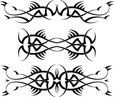 Tattoo Arm Band Set Vector Artのイラスト素材