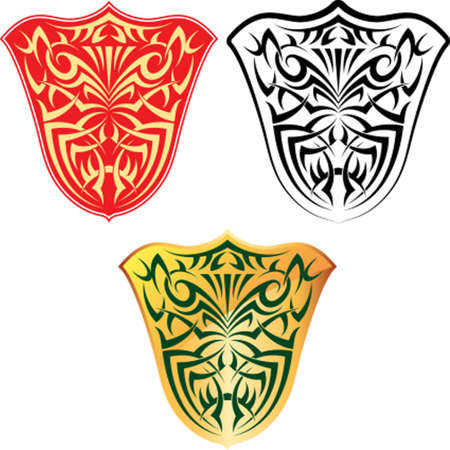 Tattoo Shield Design Vector Artのイラスト素材