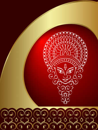 Durga Goddess of Power Vector Artのイラスト素材