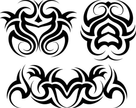 Tattoo Arm Band Set Vector Artのイラスト素材