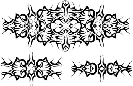 Tattoo Arm Band Set Vector Artのイラスト素材