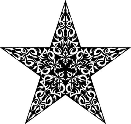 Tattoo Star Design Vector Artのイラスト素材