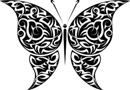 Tattoo Butterfly Design Vector Artのイラスト素材