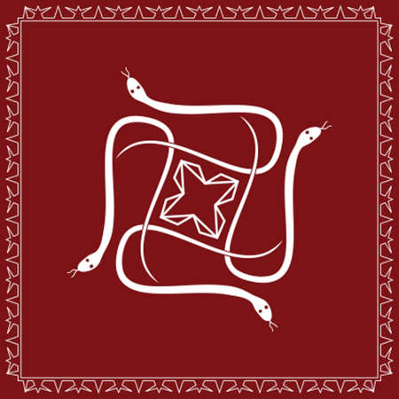 Folk Snake, Tribal Design, Motif, Wall Painting Vector Art