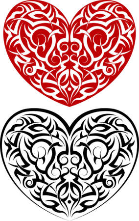 Tattoo Heart Design Vector Artのイラスト素材