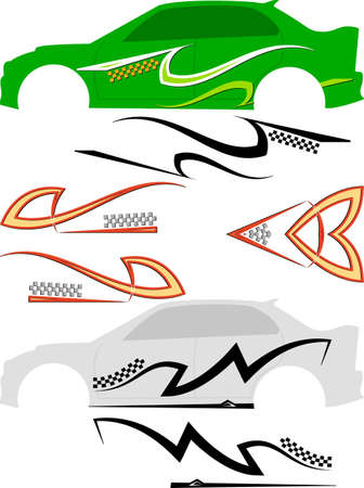 Vehicle Graphics, Stripe : Vinyl Ready Vector Artのイラスト素材