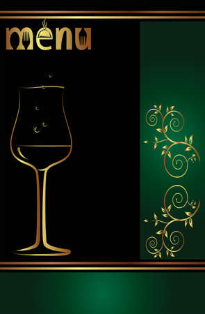 Wine Menu Card Design Template Vector Artのイラスト素材