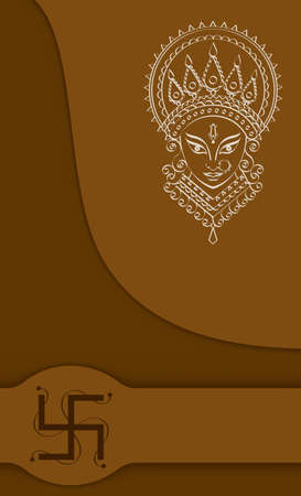 Durga Goddess of Power Vector Artのイラスト素材