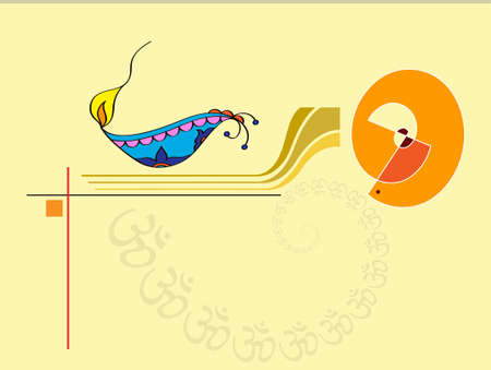 Diwali Greeting Design Vector Artのイラスト素材