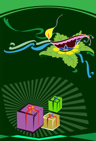 Diwali Greeting Design Vector Artのイラスト素材