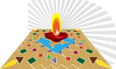 Diwali Greeting Design Vector Artのイラスト素材