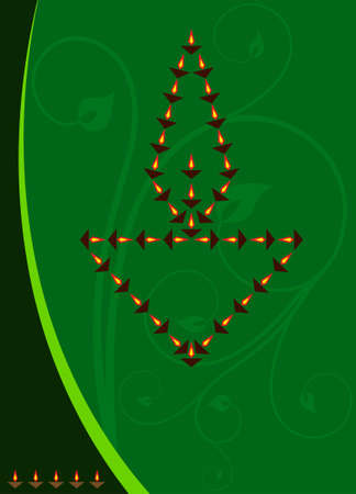 Diwali Greeting Design Vector Artのイラスト素材