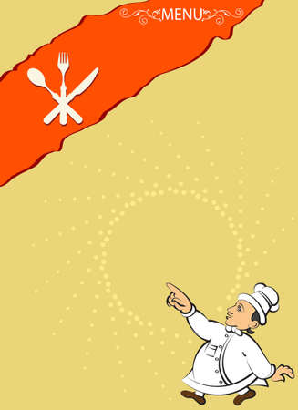 Chef Menu Card Design Template Vector Artのイラスト素材