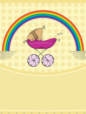 Baby Shower Card Design Vector Artのイラスト素材