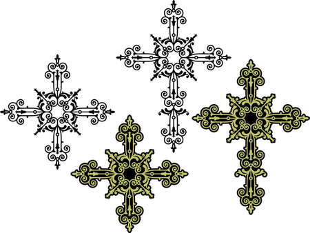 Christian Cross Design Vector Artのイラスト素材
