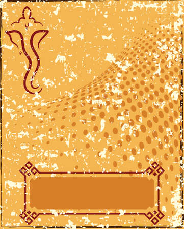 Grunge Ganesha Design Vector Artのイラスト素材
