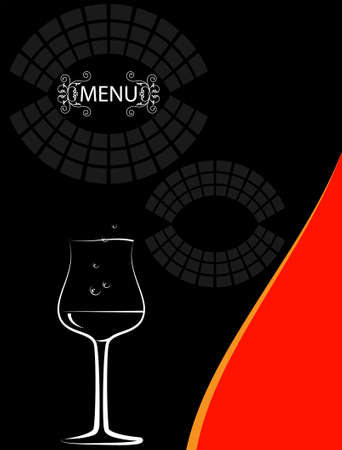 Wine Menu Card Design Template Vector Artのイラスト素材