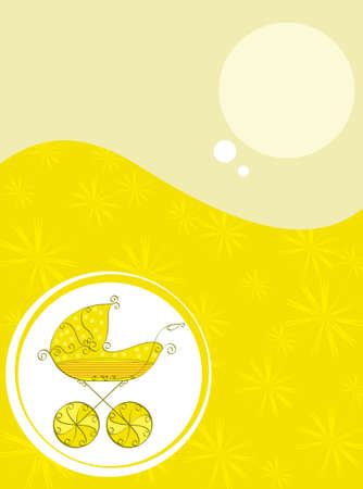 Baby Shower Card Design Vector Artのイラスト素材
