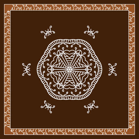 Folk, Tribal Design, Motif, Wall Painting Vector Artのイラスト素材