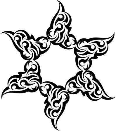 Tattoo Star Design Vector Artのイラスト素材