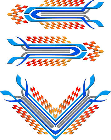 Vehicle Graphics, Stripe : Vinyl Ready Vector Artのイラスト素材