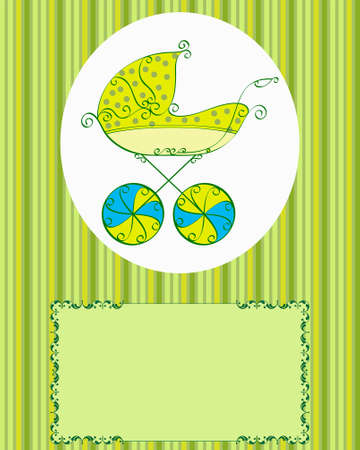 Baby Shower Card Design Vector Artのイラスト素材