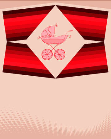 Baby Shower Card Design Vector Artのイラスト素材