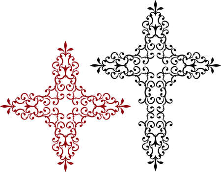 Christian Cross Design Vector Artのイラスト素材