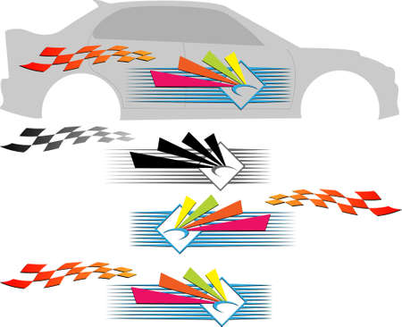 Vehicle Graphics, Stripe : Vinyl Ready Vector Artのイラスト素材