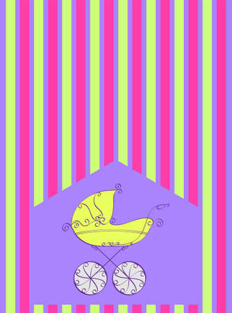 Baby Shower Card Design Vector Artのイラスト素材